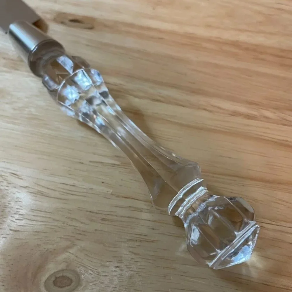 Vintage Fostoria Cake Knife Crystal Handle Stainless Steel 13.5”